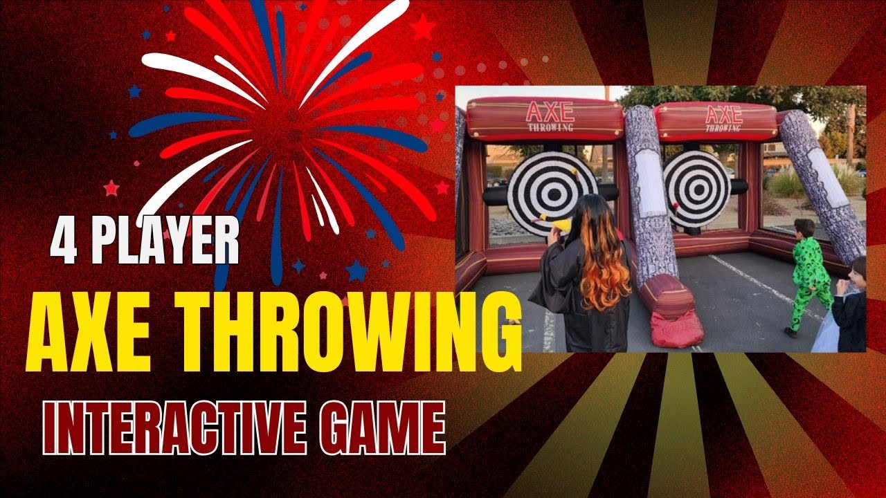 double axe throwing carnival inflatable game for rent Northern California