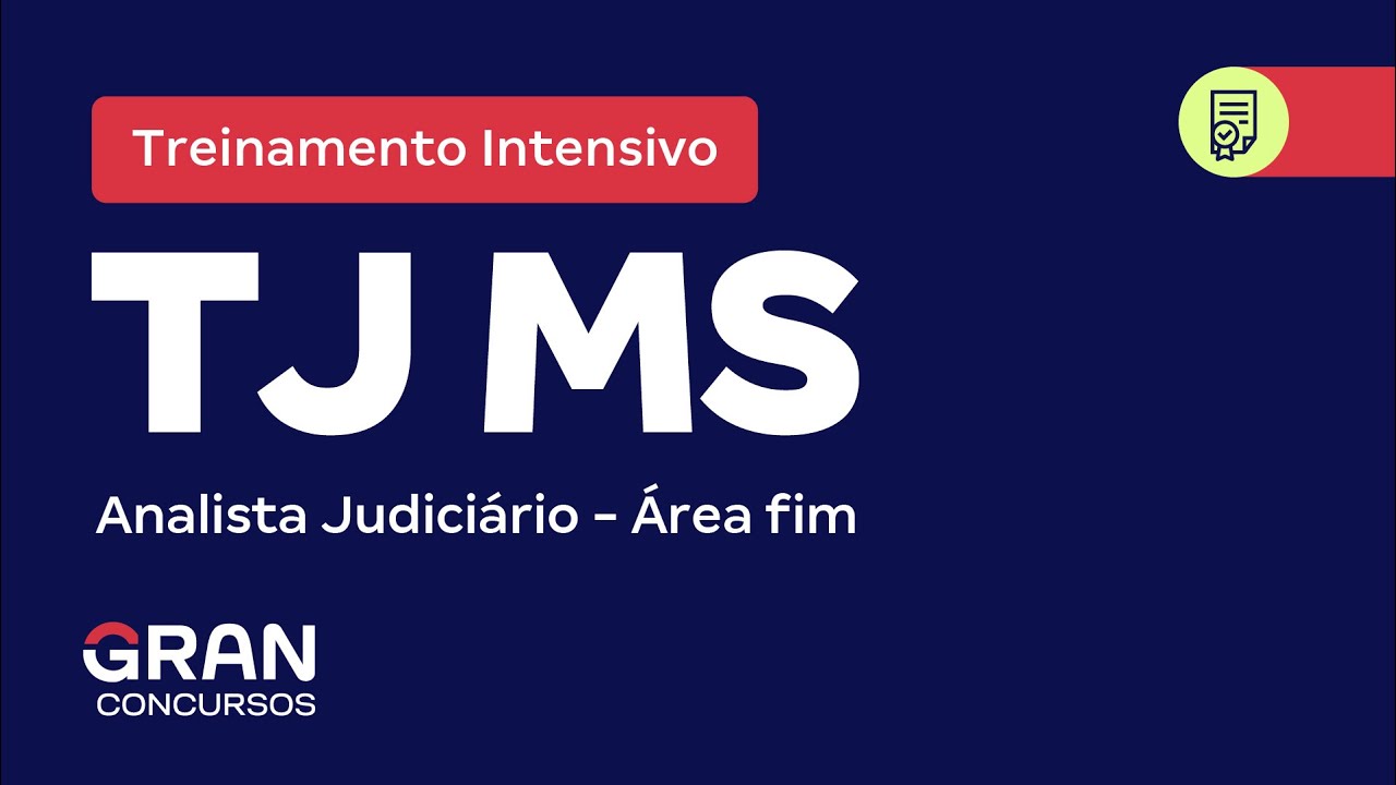 Treinamento Intensivo TJ MS - Legislação com Cassiano Salim