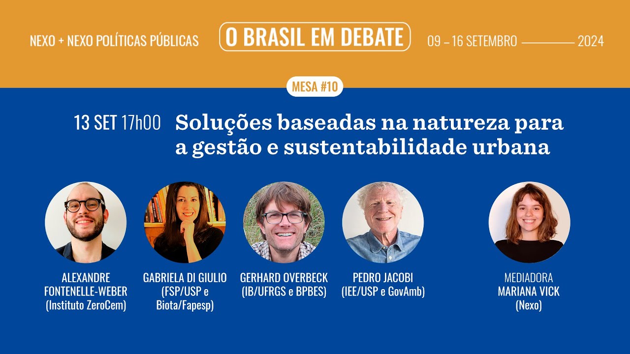 MESA 10: Soluções baseadas na natureza para a gestão e sustentabilidade urbana