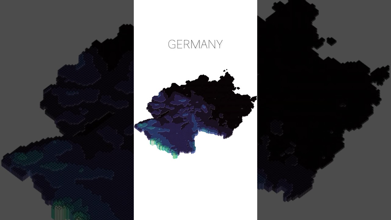 8 bit countries with elevation #map #geography #shorts