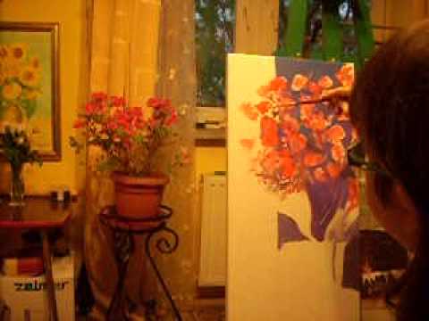 Jestem Głucha  . Mój nowy obraz kwiat Azalia