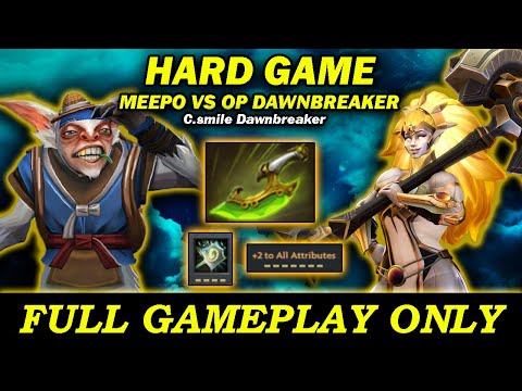 Hard Game Meepo Spammer vs Chrisluck Dawnbreaker Mid - Full Gameplay Meepo #119