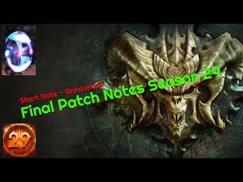 D3 | Final Patch Notes Season 29