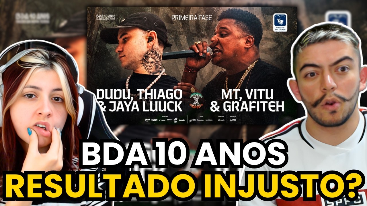 REACT - DUDU, THIAGO E JAYA LUUCK X MT, VITU E GRAFITEH | Primeira fase | BDA 10 ANOS