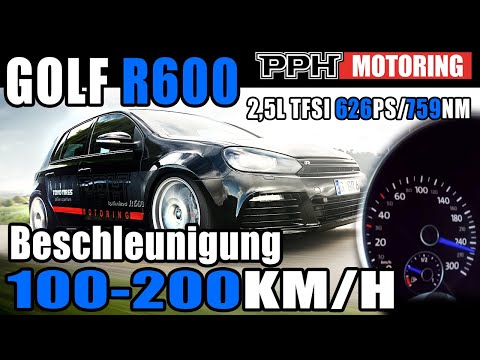 VW GOLF 2.5 Turbo 600HP | R600 | PPH-Motoring ACCELERATION 100-200 km/h