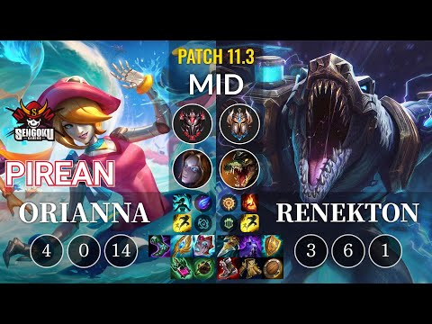 SG Pirean Orianna vs Renekton Mid - KR Patch 11.3