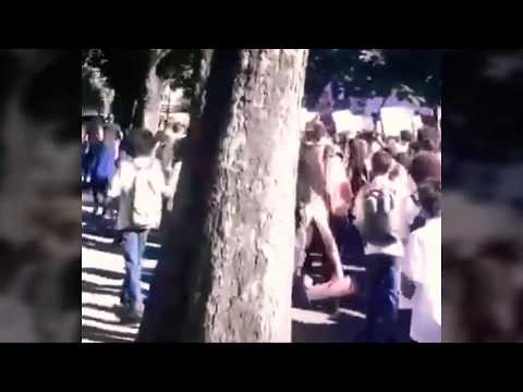 Estudantes fazem manifestação em frente ao Colégio Militar contra corte de verbas no ensino. 06/05