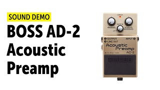 Video thumbnail for BOSS AD-2 Acoustic Preamp Sound Demo (no talking) by Guitar Bonedo