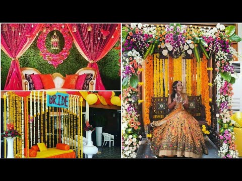 DIY indian Wedding Decoration Ideas/haldi mehndi decoration/sangeet decoration ideas