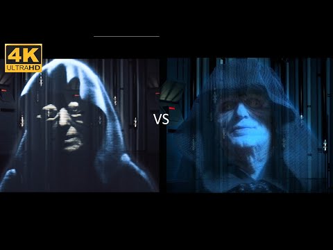 4K Empire Strikes Back - Vader Speaks to the Emperor Original vs Special