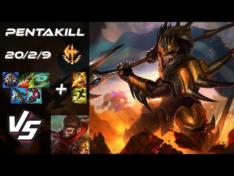 JUNGLE Jarvan IV vs Wukong [PENTAKILL] - EU Challenger Patch 25.24