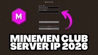 Minecraft Minemen Club Server IP 2026