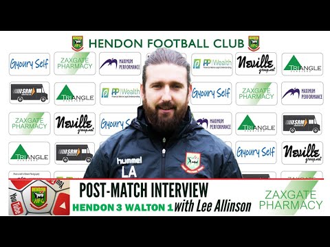 Lee Allinson post match v WALTON CASUALS - 27 November 2021