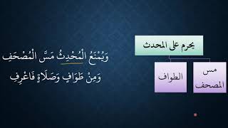 النظم البين في الفقه المتعين07 ما يحرم على المحدث image