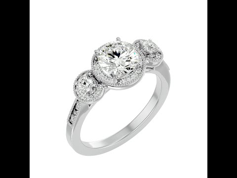 Inel de Logodna Trilogy Aur Galben 18k Diamante Naturale - Whitney