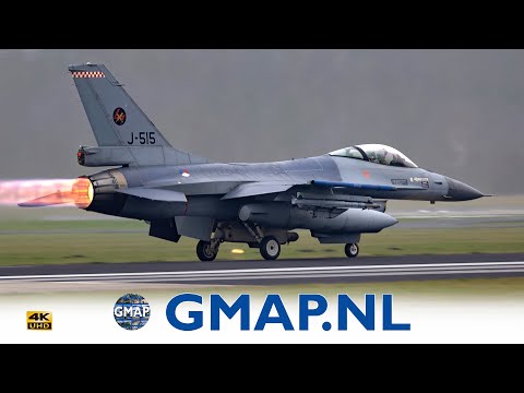 [4K] F-16A departing full afterburner