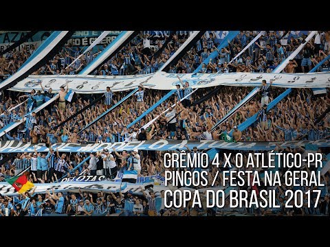 "Pingos de amor / Festa na Geral - Grêmio 4 x 0 Atlético-PR" Barra: Geral do Grêmio • Club: Grêmio