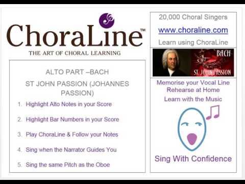 Alto Part BACH ST JOHN PASSION