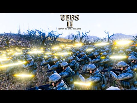 21000 Wolverines VS 22000 Modern Soldiers - Ultimate Epic Battle Simulator 2 - UEBS 2