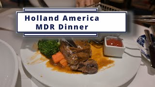 Holland America 2025 Main Dining Dinner Food & Menus (9-Night Caribbean)