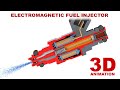 Electromagnetic Fuel Injector – How Does It Work? (3D Animation)