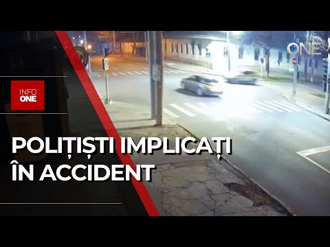 INFO ONE - O MAȘINĂ DE POLIȚIE AFLATĂ ÎN MISIUNE A FOST IMPLICATĂ ÎNTR-UN GRAV ACCIDENT RUTIER
