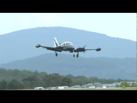 Rock Skowbo flying his Cessna 310 at the Front Royal Airshow 9/8/12