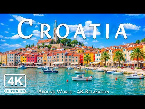 FLYING OVER CROATIA (4K UHD) – Soothing Music Along With Beautiful Nature Video - 4K Video ULTRA HD