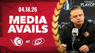 Travis Green Pregame Media vs CAR