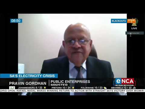 Gordhan No need to declare energy crisis a state of disaster