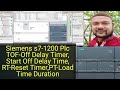 Siemens S7 1200 Plc TOF Off Delay Timer Start Off Delay Time RT Reset Timer PT Load Time Duration