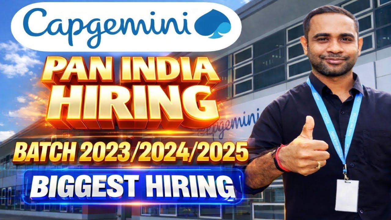 Capgemini Exceller Mass Hiring(All Colleges Eligible)  | Batch 2023/2024/2025| PAN India