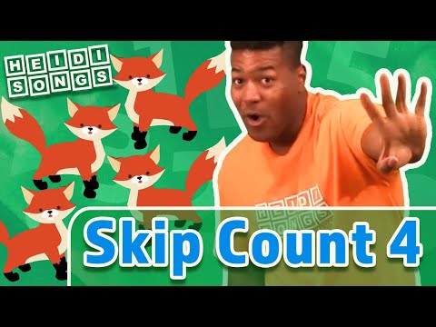 Skip Count 4 | Multiplication Songs for Kids | Music for Math | Homeschool Learning Song