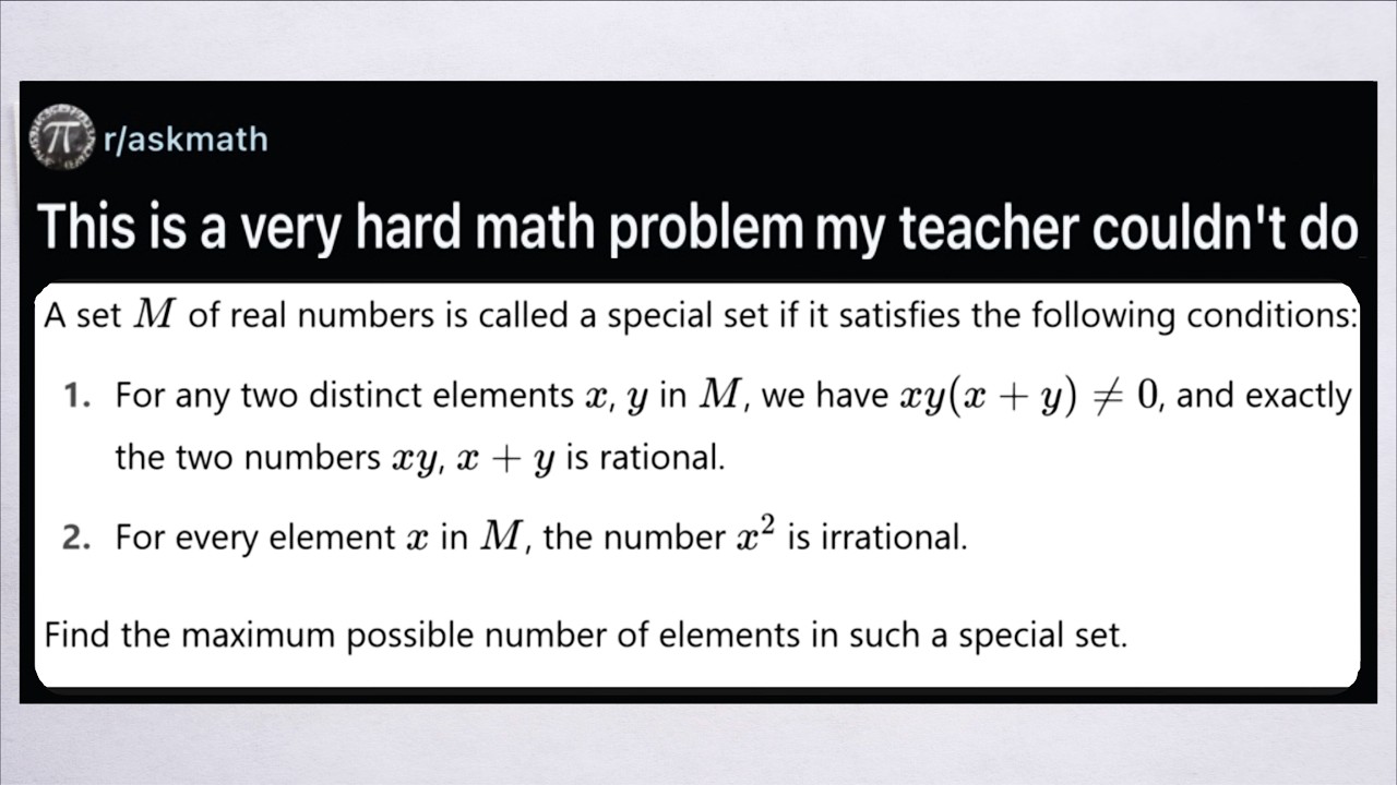 a very hard 9th grade math problem