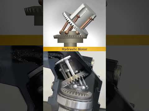 Hydraulic Motor in action ✅ #mechanical #3ddesign #mechanism #solidworks #engineering