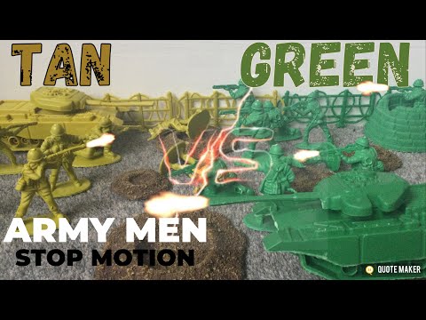 Tan VS Green │ Army Men Battle Stop Motion Animation Production │ The Day of the Tanks │ Modern War