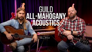 Video thumbnail for Guild's Insanely Good and Affordable Mahogany Acoustic Guitars: M-120, OM-120, and D-120 by Alamo Music Center