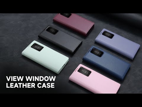 How To Use Answer Calls Smart Window Leather Case for Samsung Galaxy S25 S24 S23 S22 Z Fold4 Series