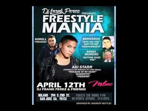 30 sec Radio spot Dj Frank Perez Presents:Freestyle Maniac at Club Milano April 12 2014 S.J CALI