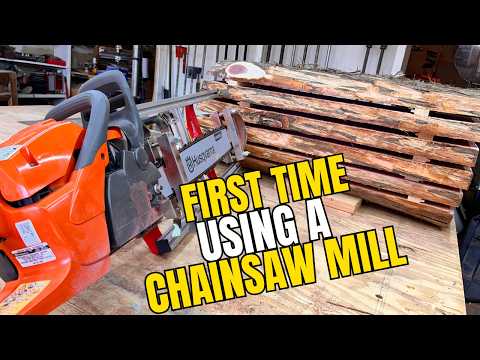 Using A Chainsaw Mill For The First Time!!