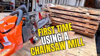 Using A Chainsaw Mill For The First Time!!