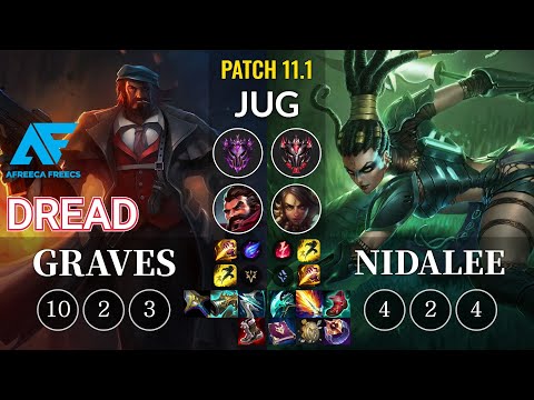 AF Dread Graves vs Nidalee Jungle - KR Patch 11.1