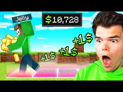 1 BLOCK = $1 Dollar Challenge In Minecraft...