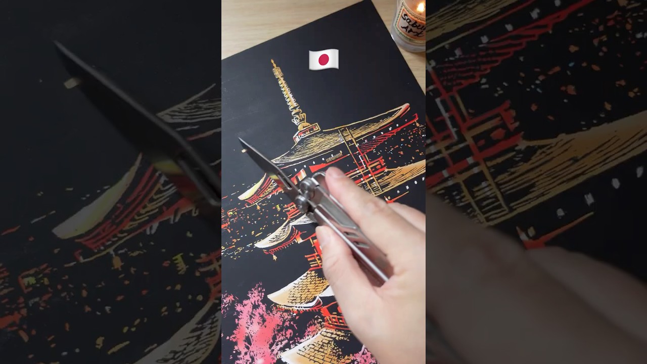 🇯🇵Fuji Scratch Reveal: What’s Hidden?🌸 #japan #painting #art