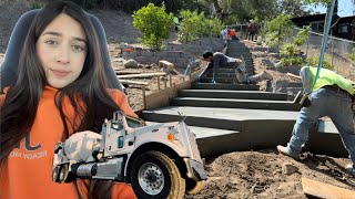 Delivering Concrete to 1 of my Subscriber’s Home! Lady Ready Mix Driver