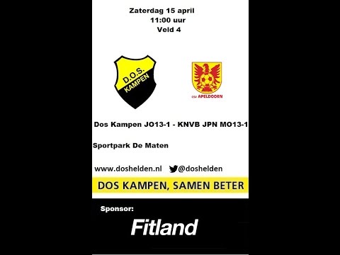 Doshelden Kampen: 15-04-2017 Dos Kampen JO13-1 (D1) - CSV Apeldoorn JO13-1 (D1) (1-6)