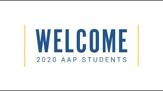 AAP Student Welcome 2020