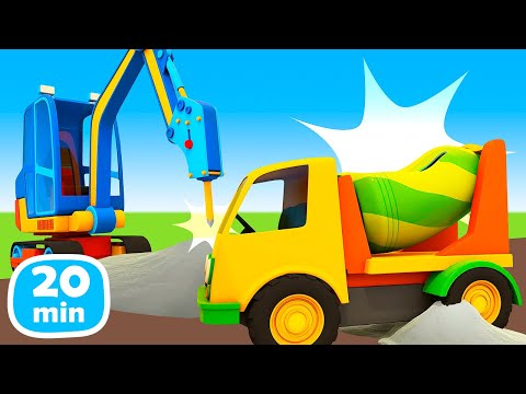 Lehrreicher Zeichentrick für Kinder. Die Helfer Autos - 4 Folgen am Stück