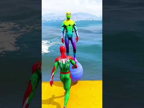 GTA 5 Epic Water Ragdolls | Spider-Man Jumps / Fails ep.4047 #shorts