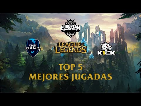 Movistar RIDERS VS K1CK - TOP 5 MEJORES JUGADAS - Semifinal European MASTERS - League of Legends